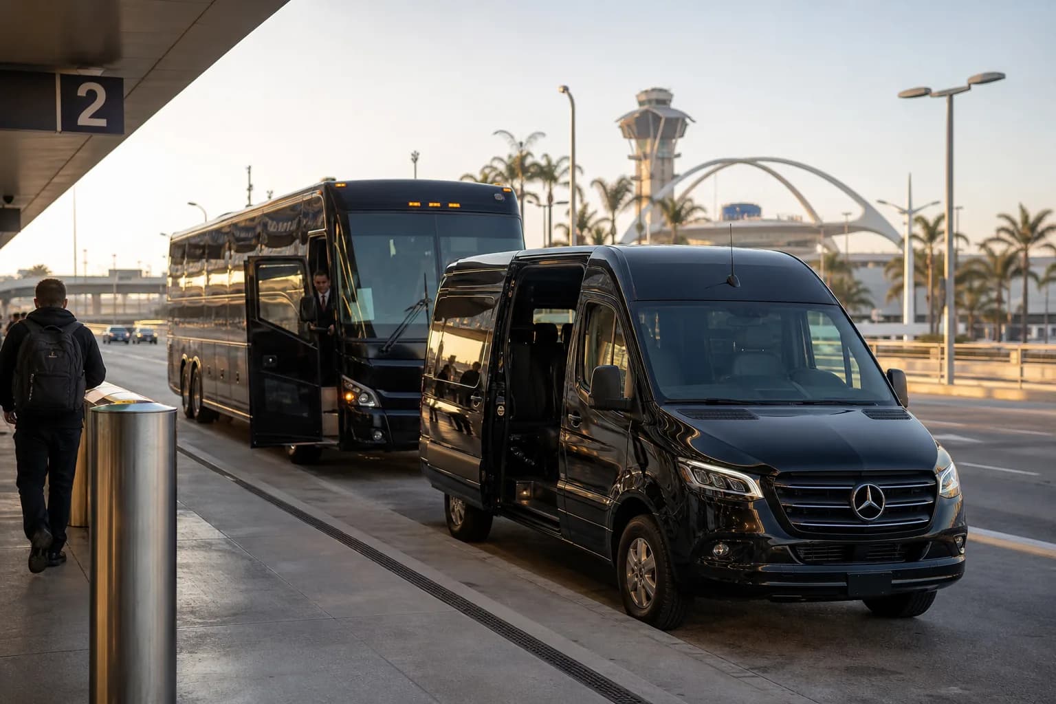 Bus 2 Ride β LAX airport group transfer curb mood