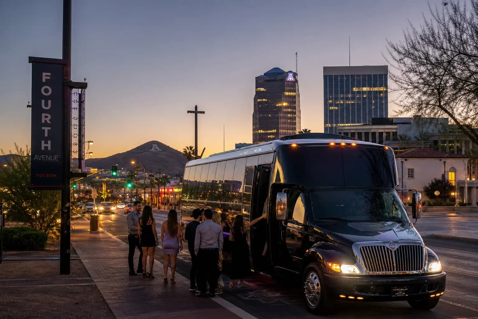 Representative group transportation vehicle for Tucson, AZ trip planning