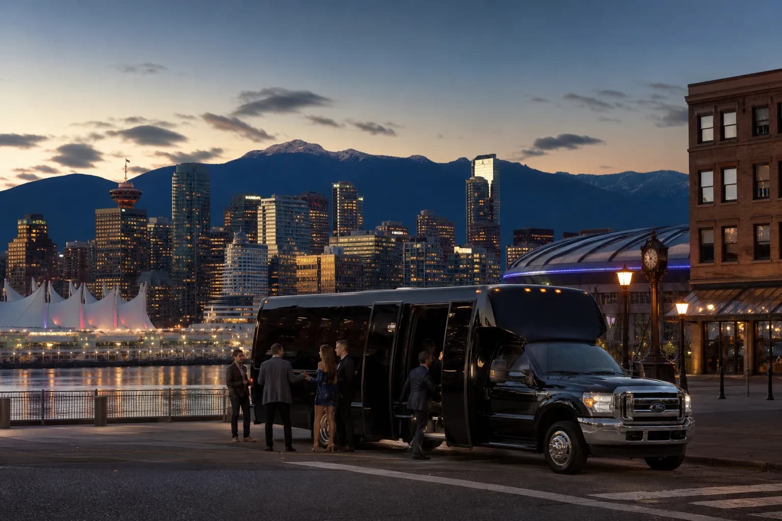Representative group transportation vehicle for Vancouver, BC trip planning