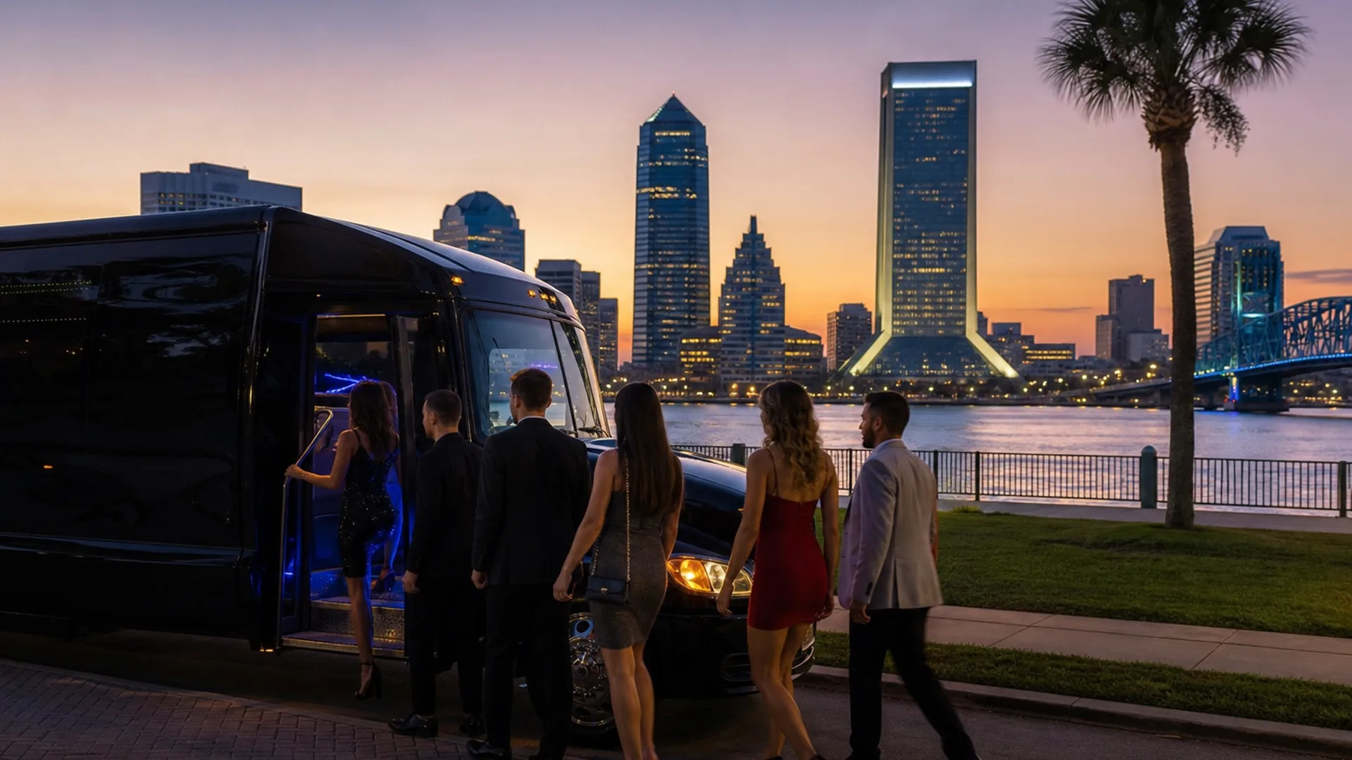 Representative group transportation vehicle for Jacksonville, FL trip planning