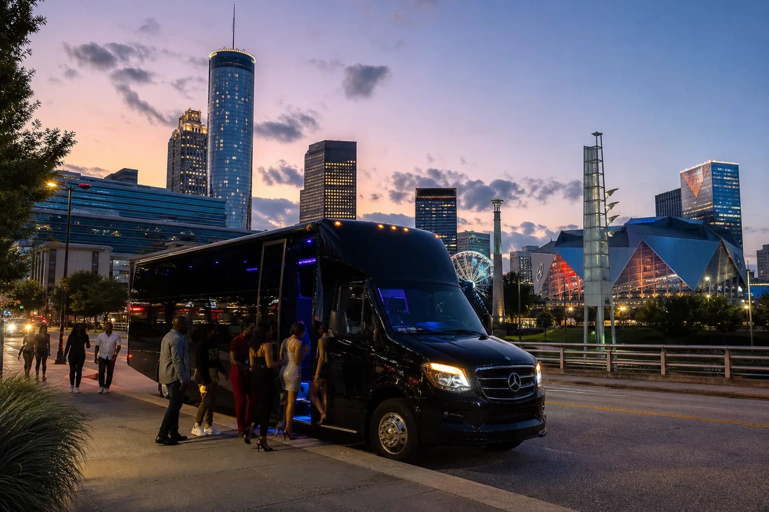 Representative group transportation vehicle for Atlanta, GA trip planning