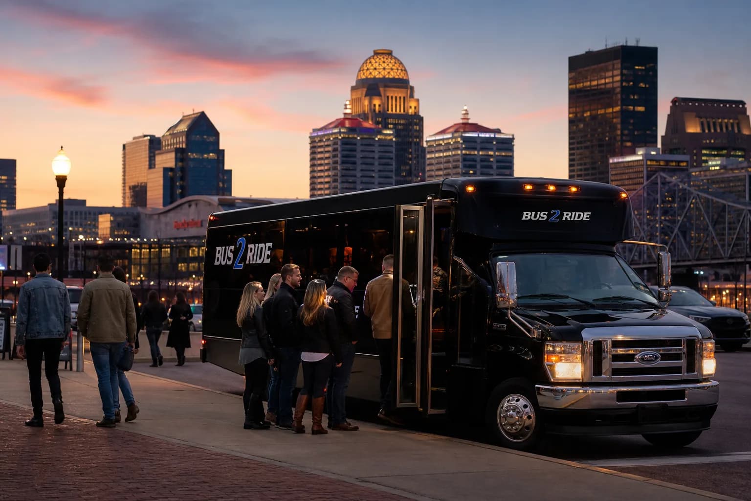 Representative group transportation vehicle for Louisville, KY trip planning