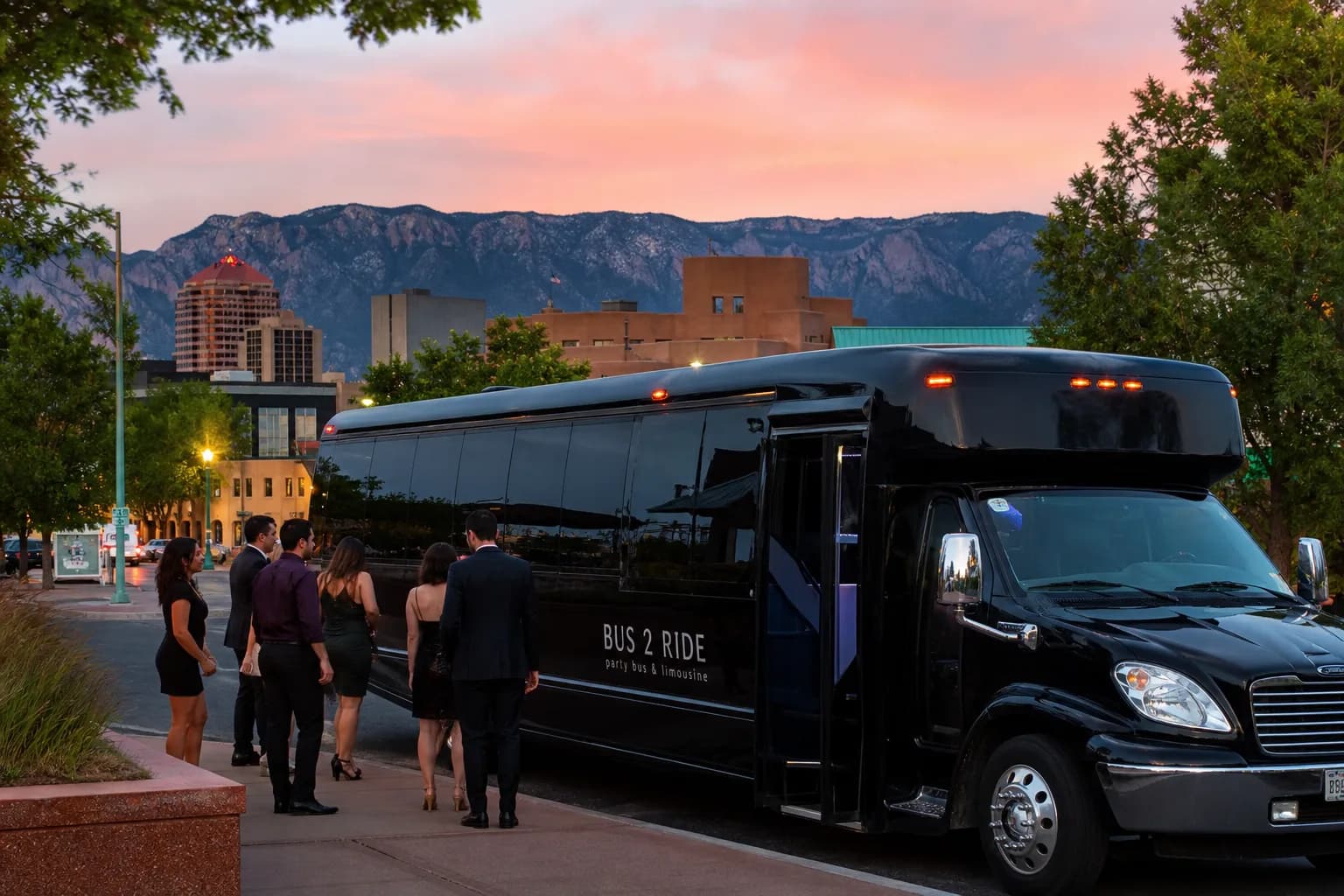 Representative group transportation vehicle for Albuquerque, NM trip planning