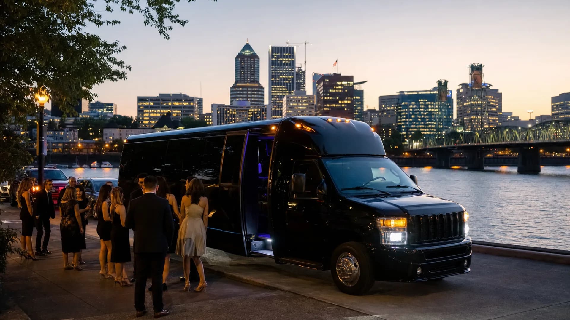 Representative group transportation vehicle for Portland, OR trip planning