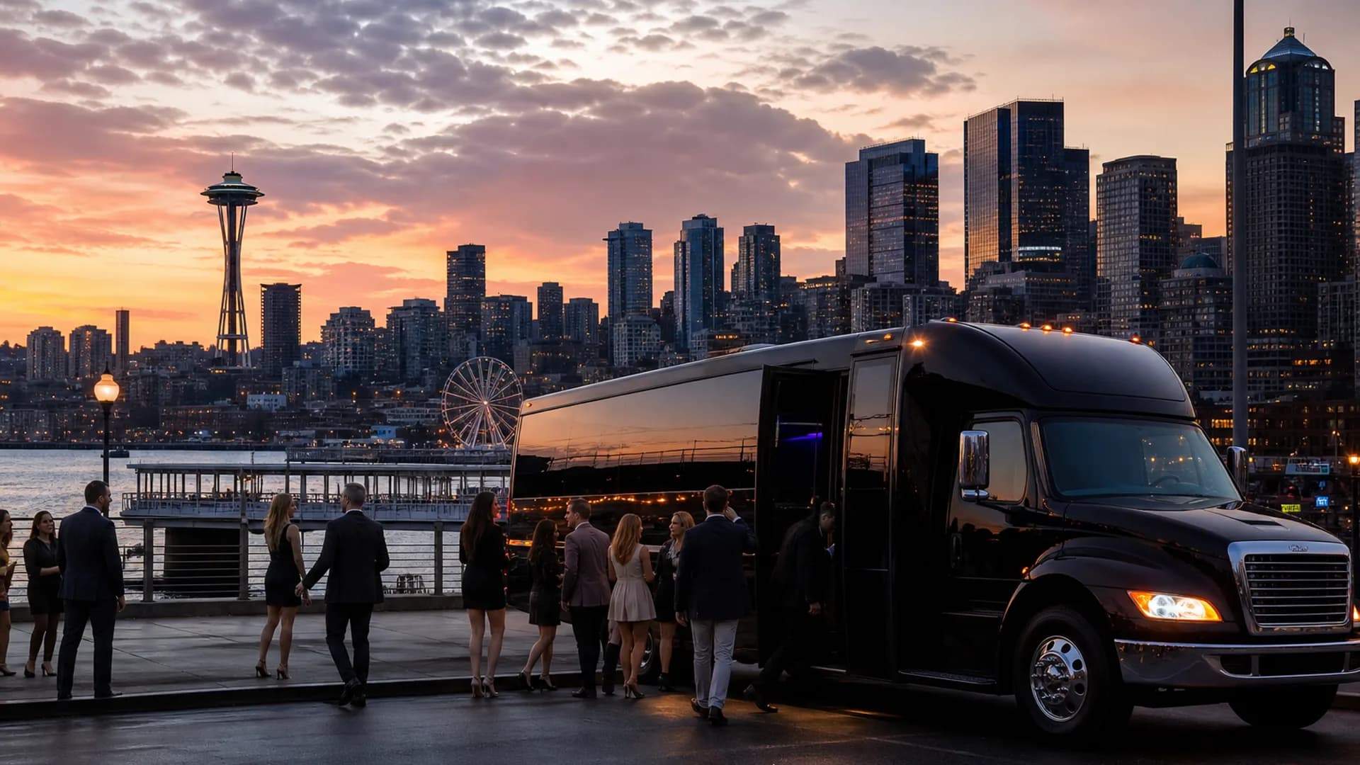 Representative group transportation vehicle for Seattle, WA trip planning