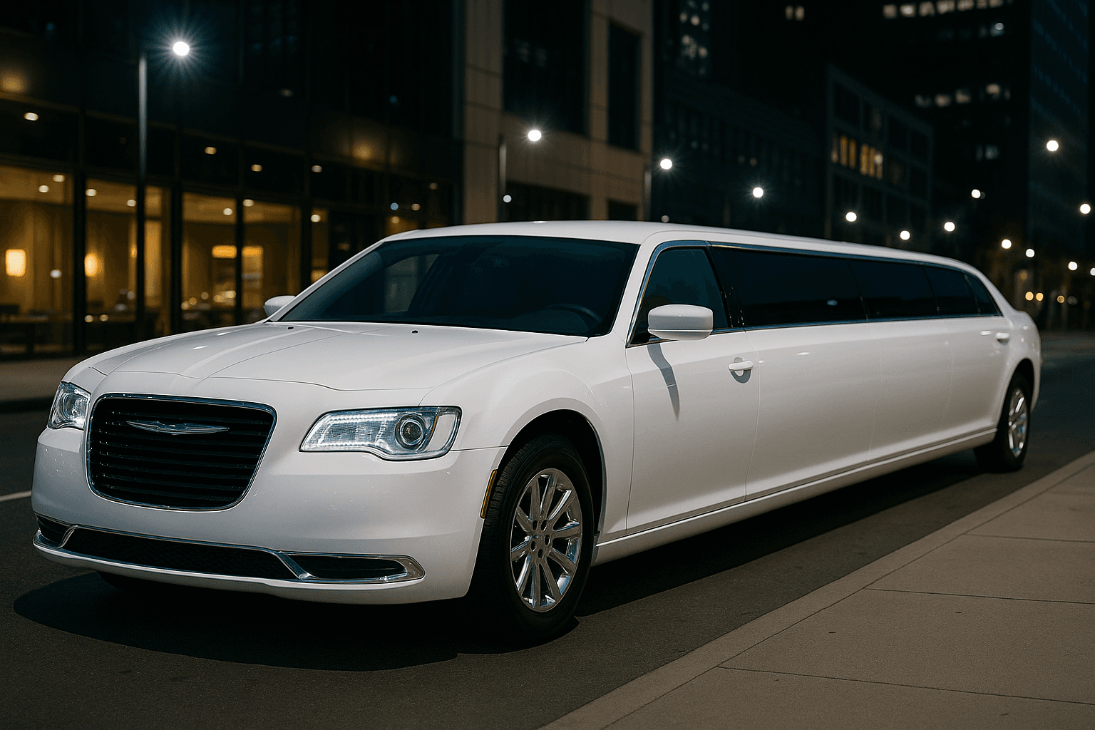Representative 10 passenger limo — premium stretch option exterior