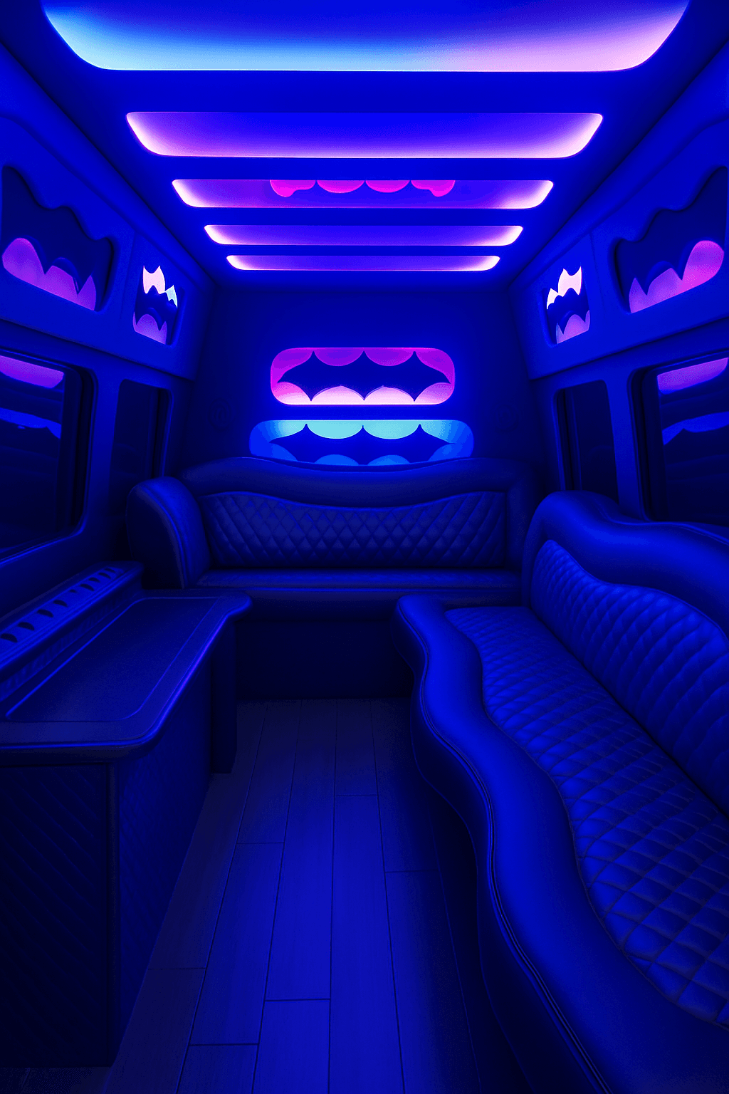 Representative 10 passenger limo sprinter interior