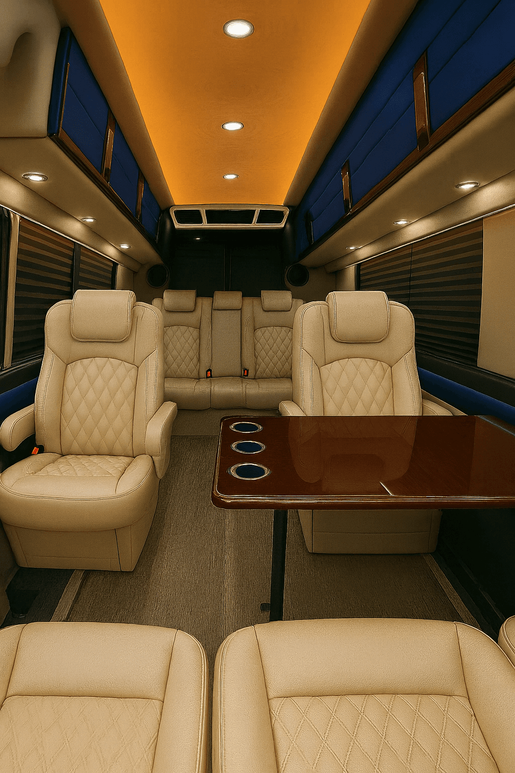 Representative 12 passenger executive sprinter interior