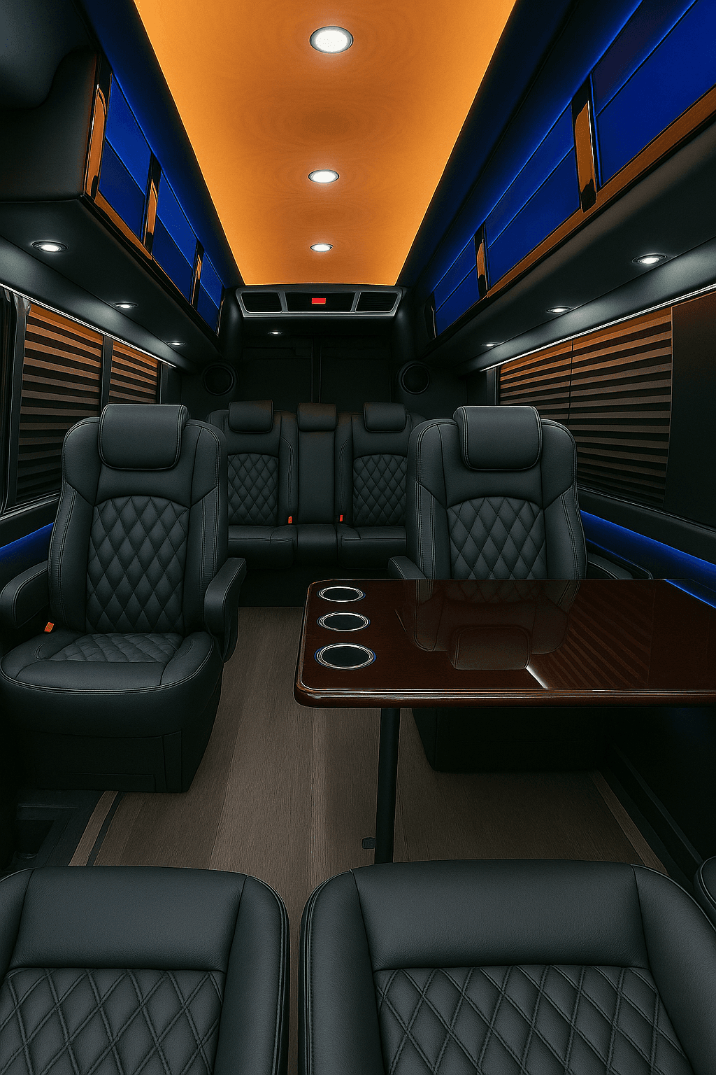 Representative 14 passenger executive sprinter interior