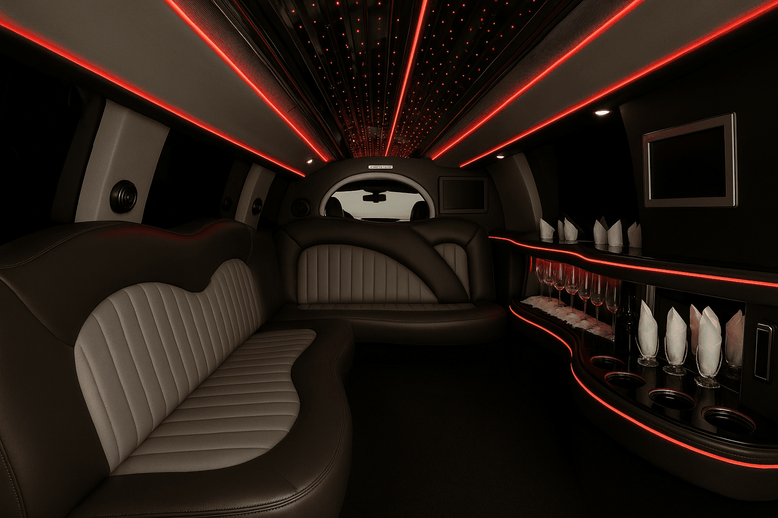 14 Passenger Limo interior example