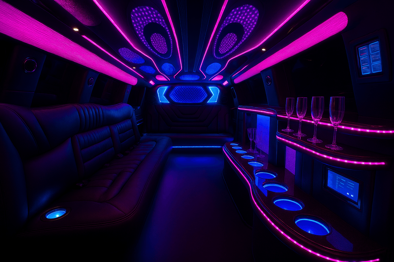 18 Passenger Limo interior example