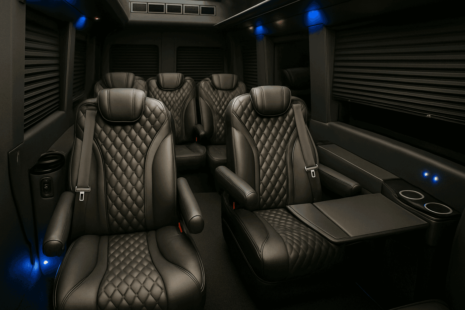 Representative 8 passenger executive sprinter interior