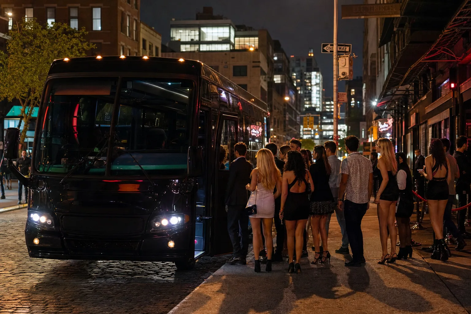 Bus 2 Ride — Meatpacking District to Lower East Side nightlife loop group staging
